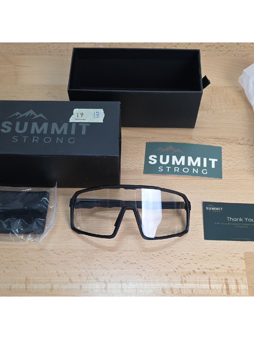 Summit Stong Men’s Protective Glasses — Black Clear Lens